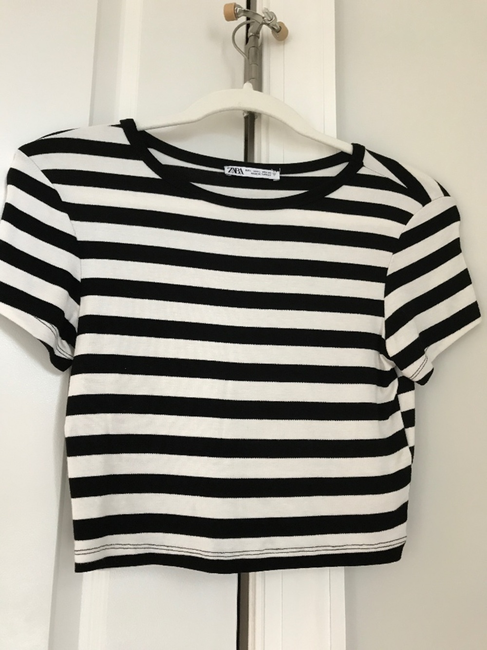 Zara striped crop top